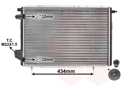 VAN WEZEL Radiators, Motora dzesēšanas sistēma 43002126